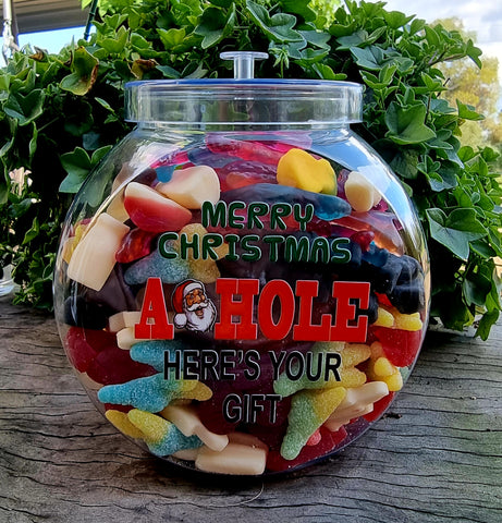 "A*HOLE Here's Your Gift" Large Lolly Jar