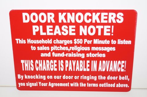 Door Knocker Sign