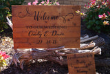 Rustic Welcome to Our Wedding Sign - Reclaimed Timber