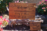 Welcome to Our Wedding PLUS Here Comes Mummy/The Bride Rustic Sign SET