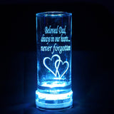 Remembrance  Vase - with LED Base