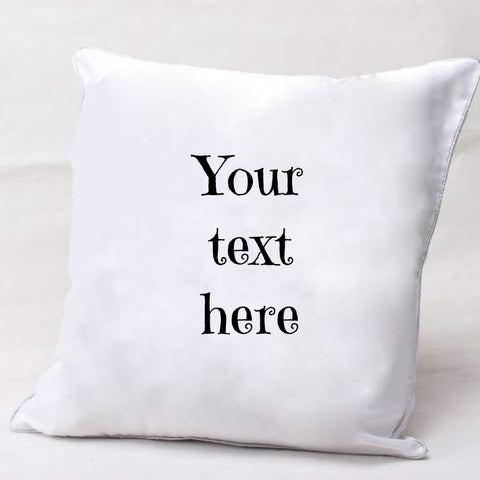 PERSONALISED CUSHION COVER AND INSERT - Text Only