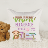 Announcing the Birth -- Personalised Cushion COVER AND INSERT